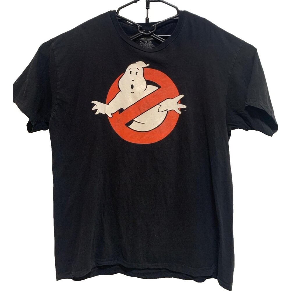 Ghostbusters Logo T-Shirt Men's XL Black Mad Engine 2012 Vintage Style Cotton